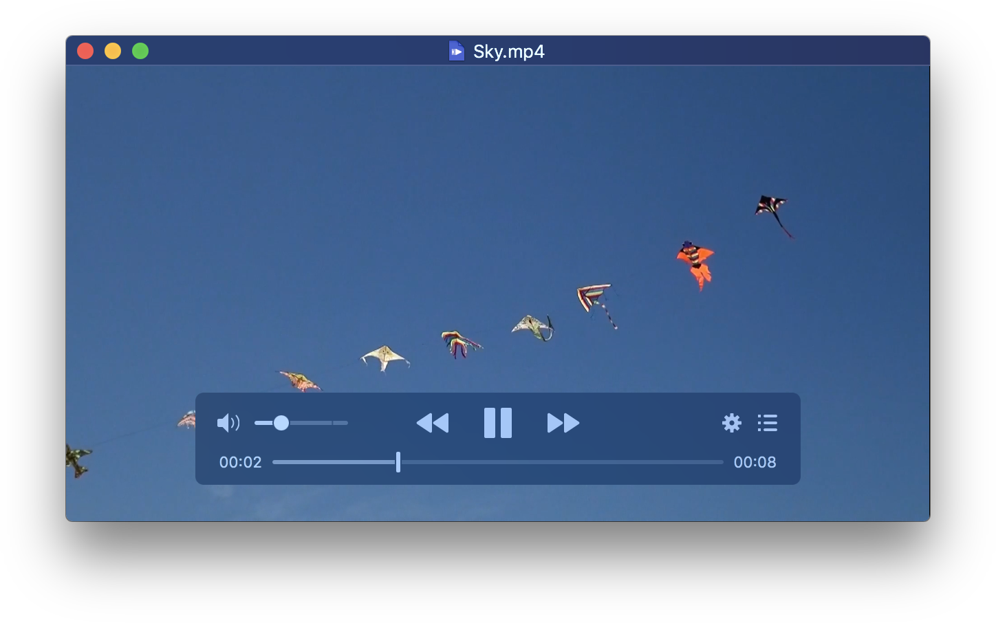 Screenshot of IINA playing Sky.mp4